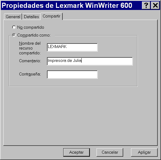 Compartir nuestra impresora