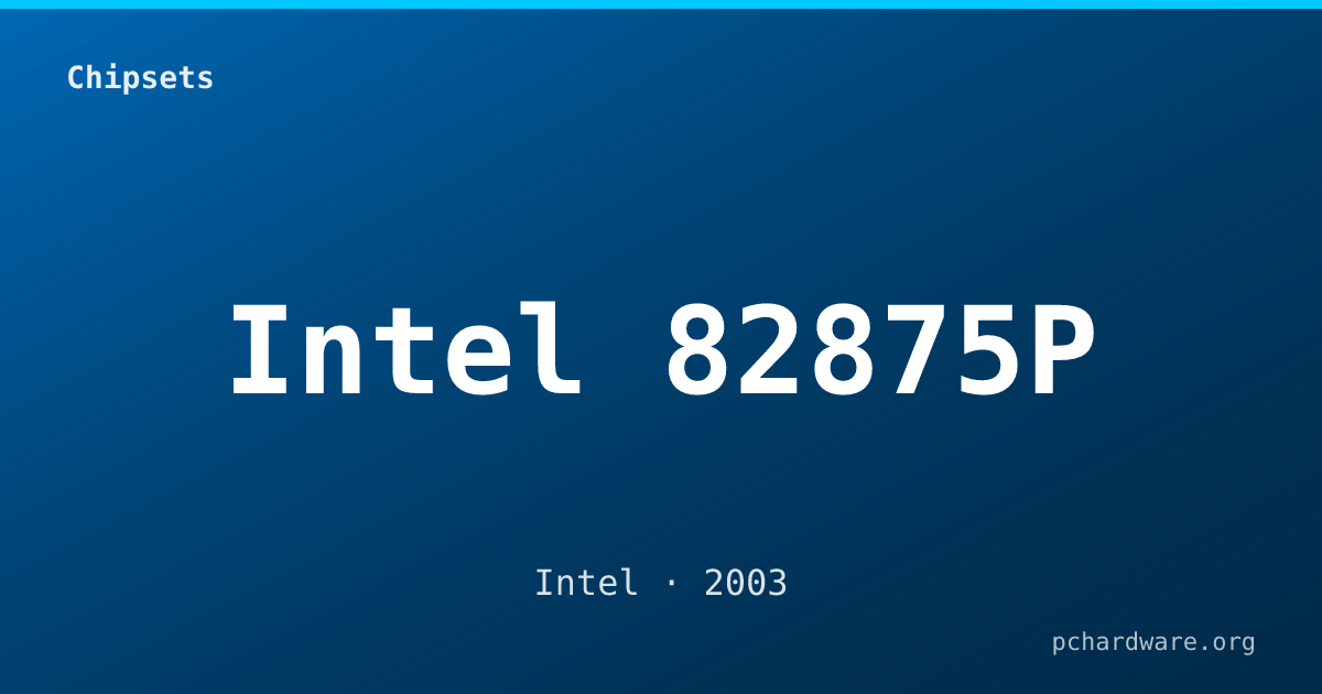 Intel 82875P card
