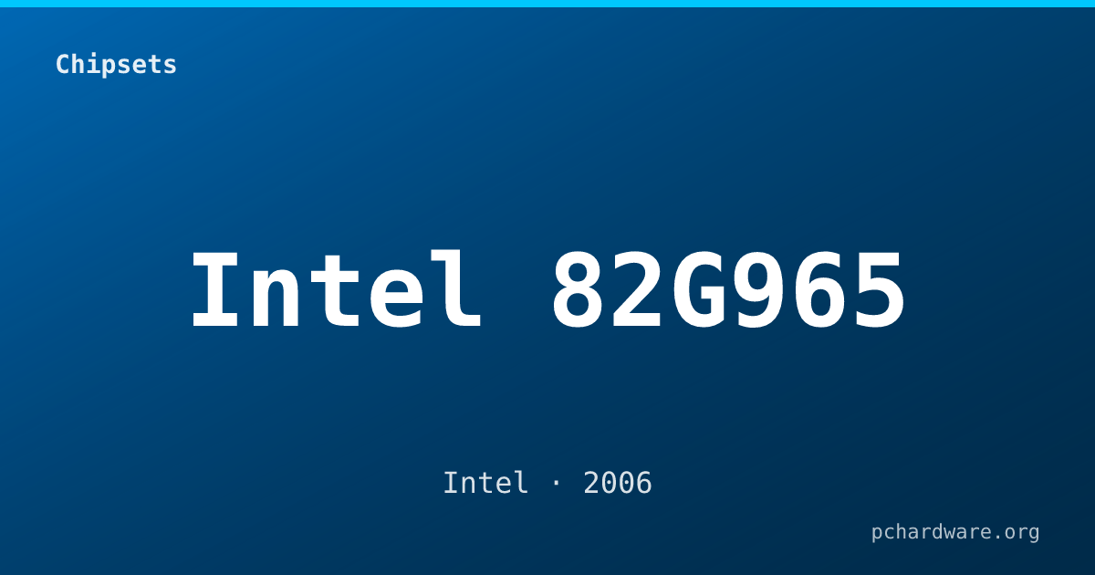 Intel 82G965 card