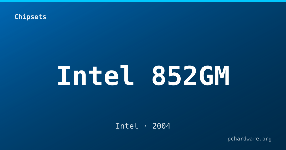Intel 852GM card
