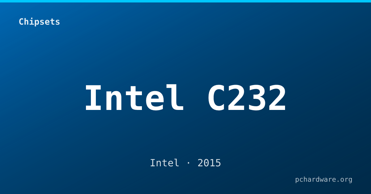 Intel C232 card
