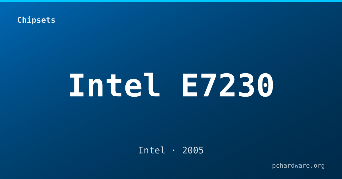 Intel E7230 card