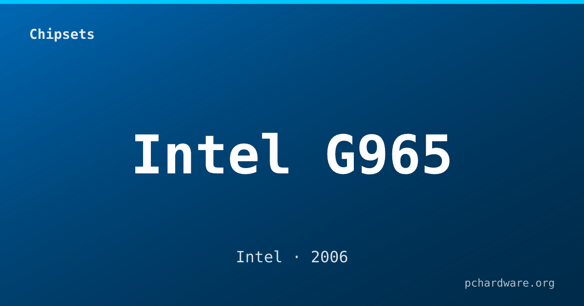Intel G965 card