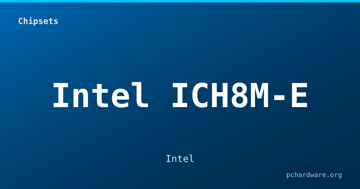 Intel ICH8M-E card