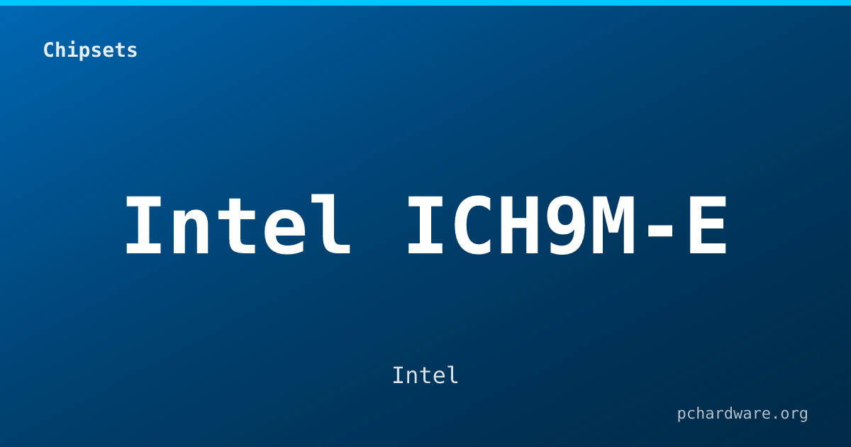Intel ICH9M-E card