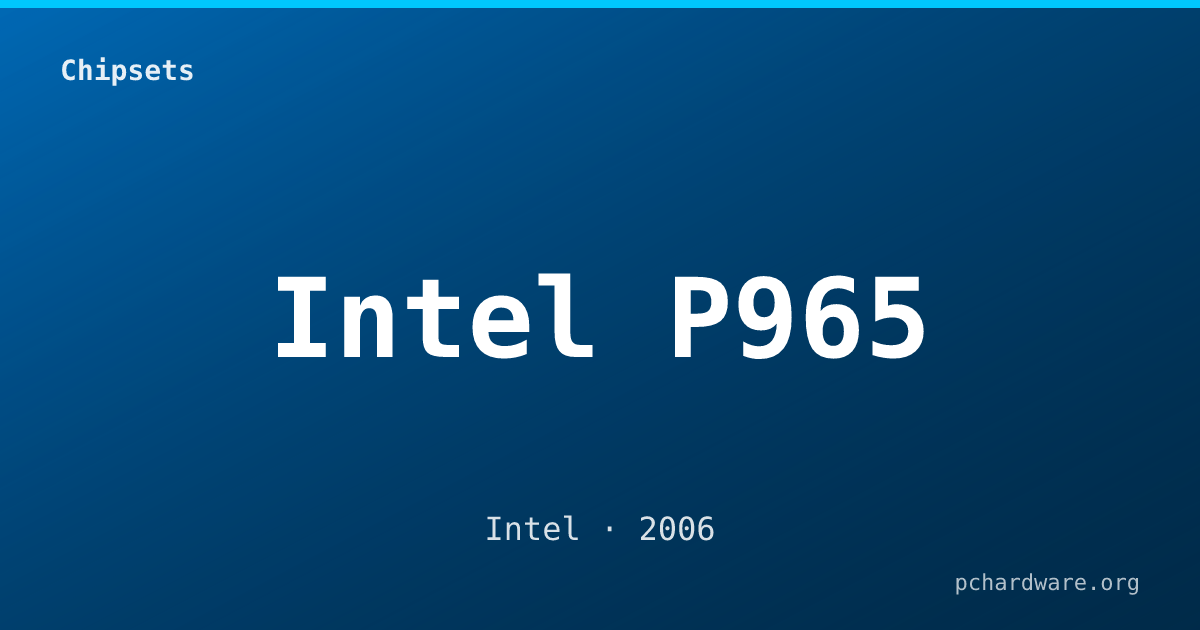 Intel P965 card