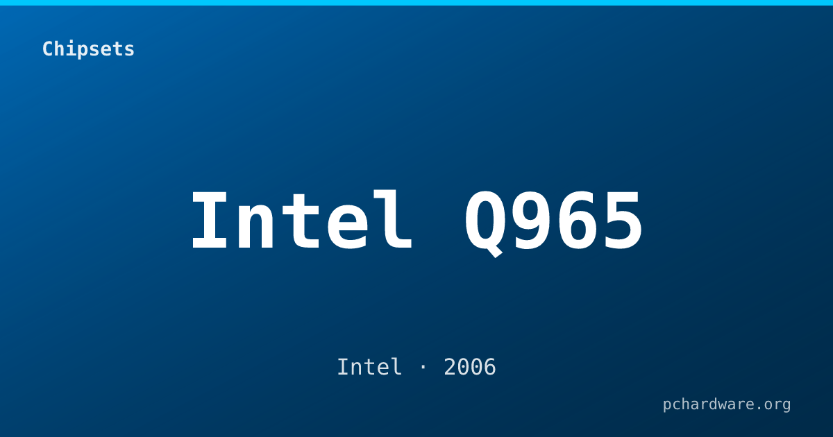 Intel Q965 card