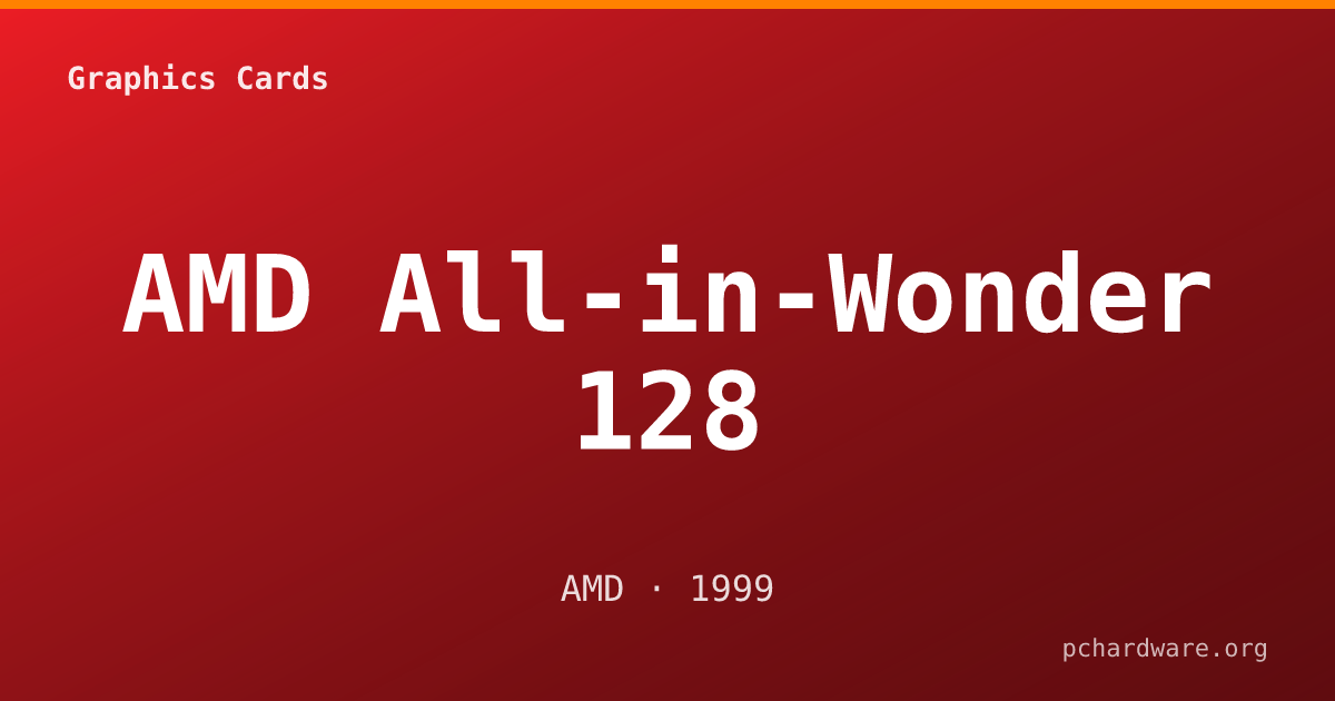AMD All-in-Wonder 128 card