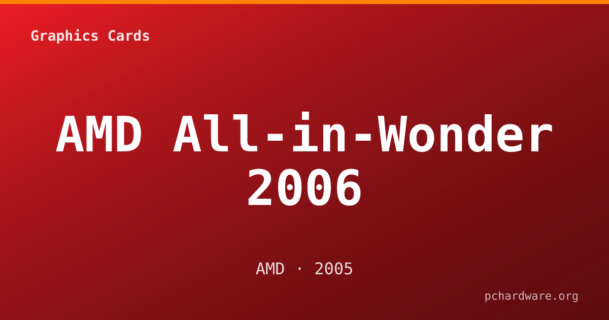 AMD All-in-Wonder 2006 card