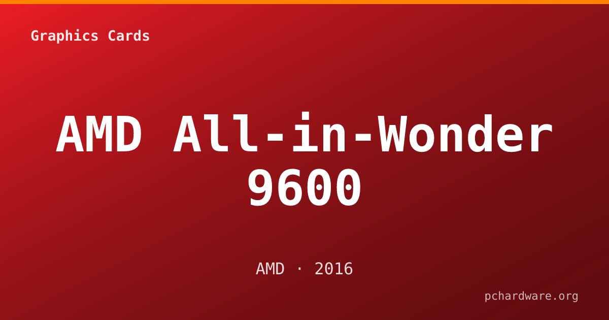AMD All-in-Wonder 9600 card