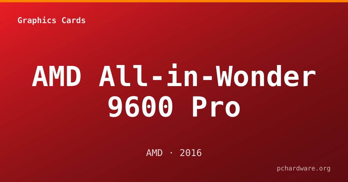 AMD All-in-Wonder 9600 Pro card