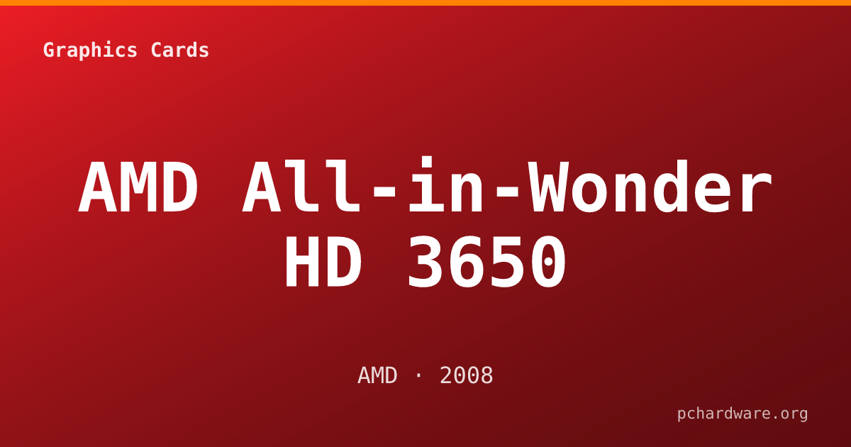 AMD All-in-Wonder HD 3650 card