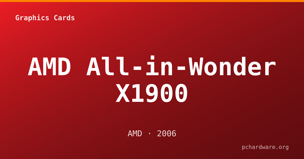 AMD All-in-Wonder X1900 card