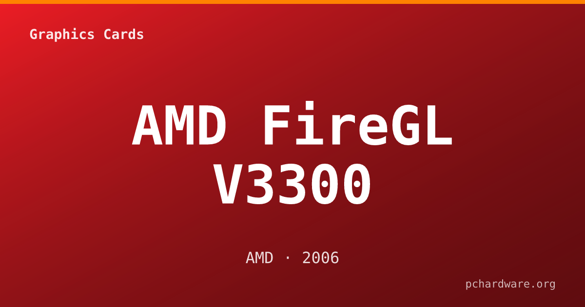 AMD FireGL V3300 card