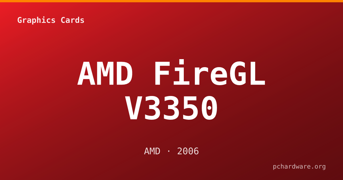 AMD FireGL V3350 card