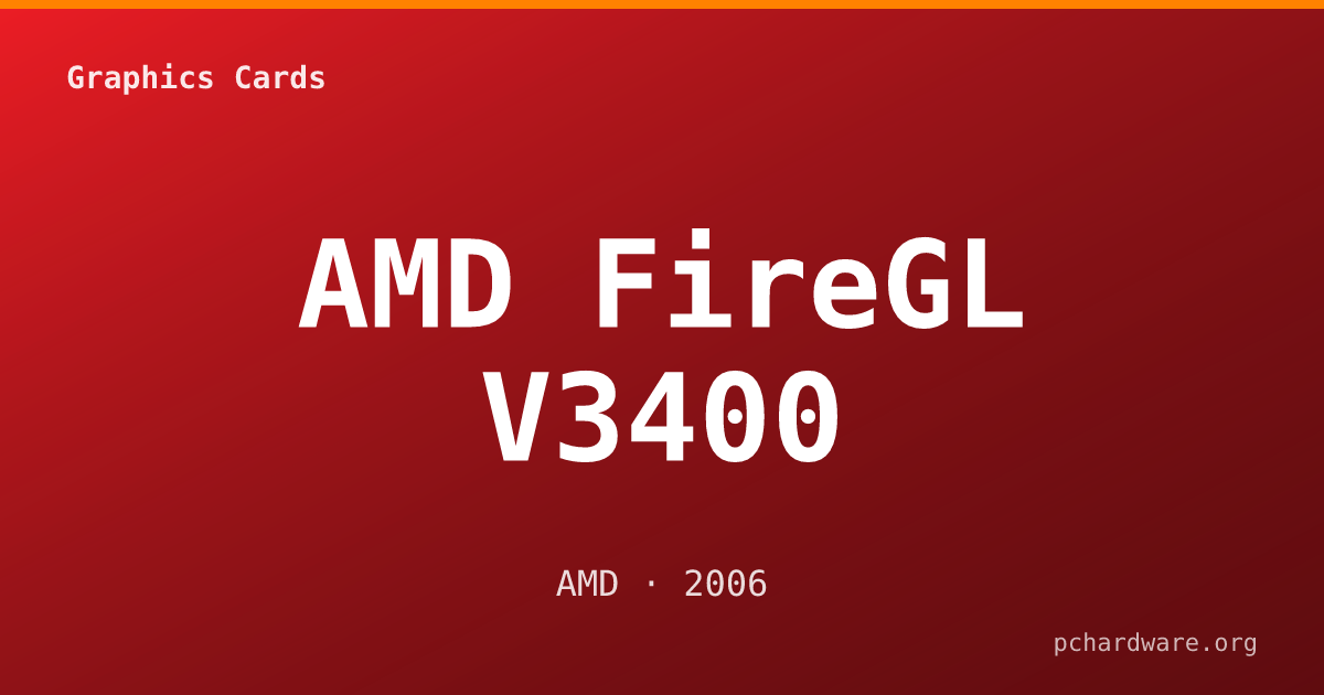 AMD FireGL V3400 card