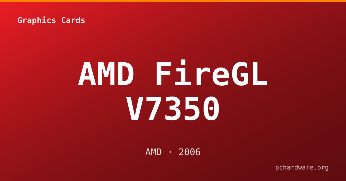 AMD FireGL V7350 card