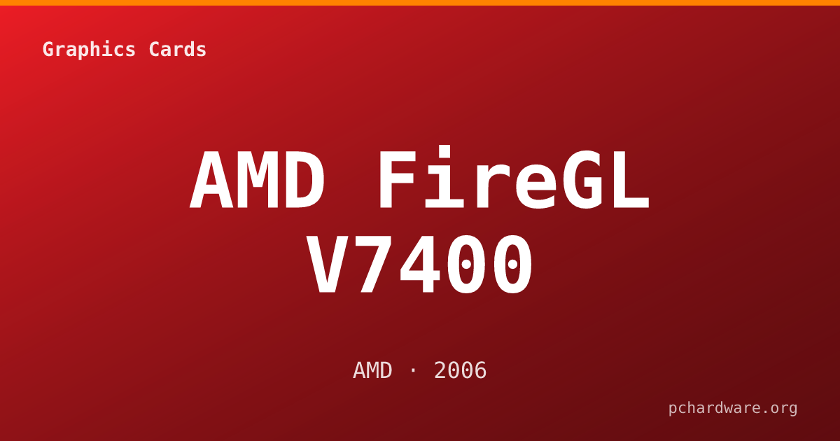 AMD FireGL V7400 card