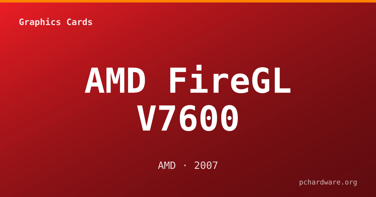 AMD FireGL V7600 card