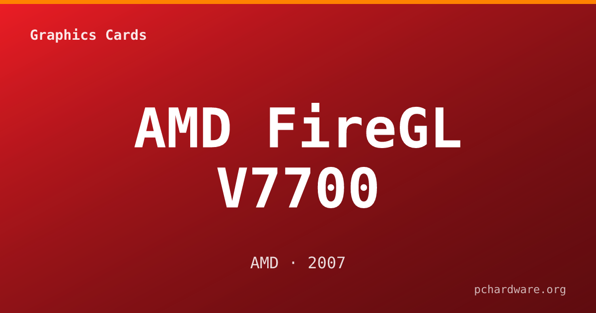 AMD FireGL V7700 card