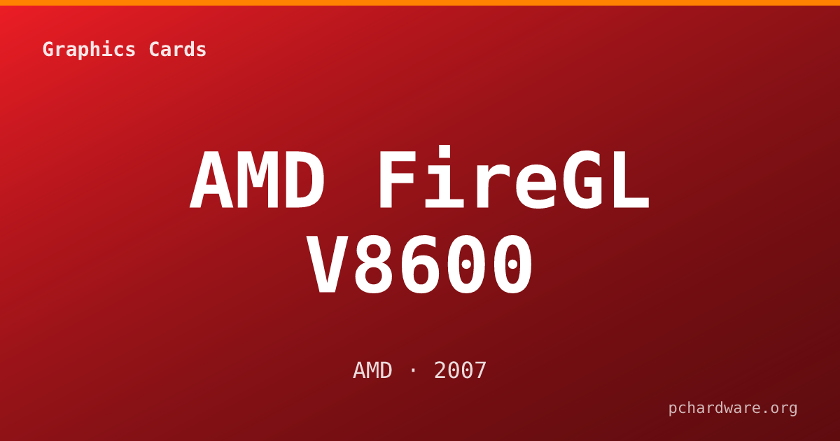AMD FireGL V8600 card