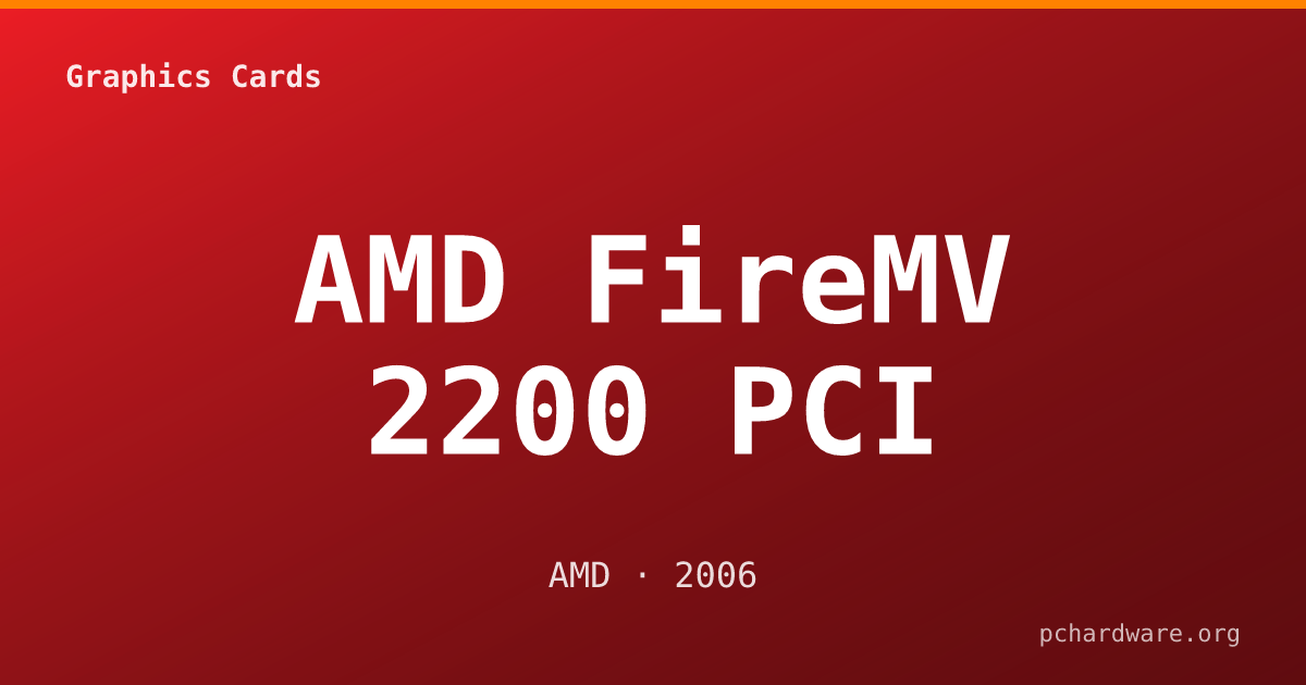 AMD FireMV 2200 PCI card