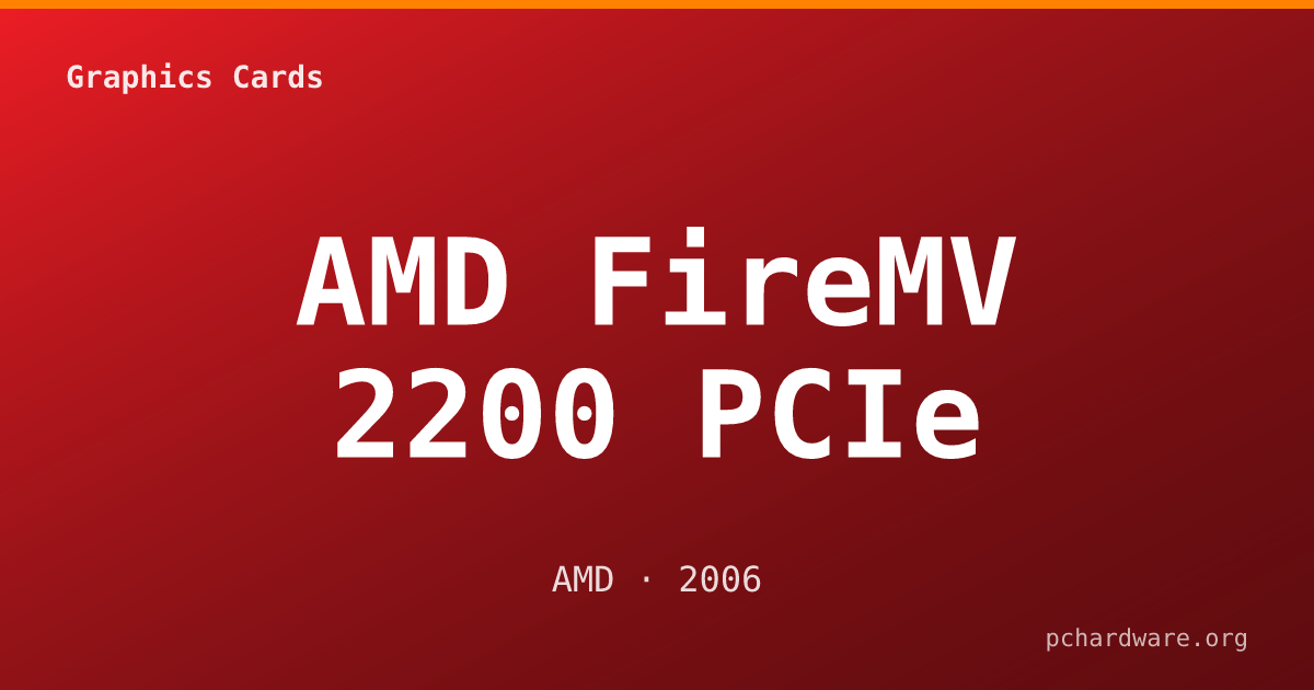 AMD FireMV 2200 PCIe card