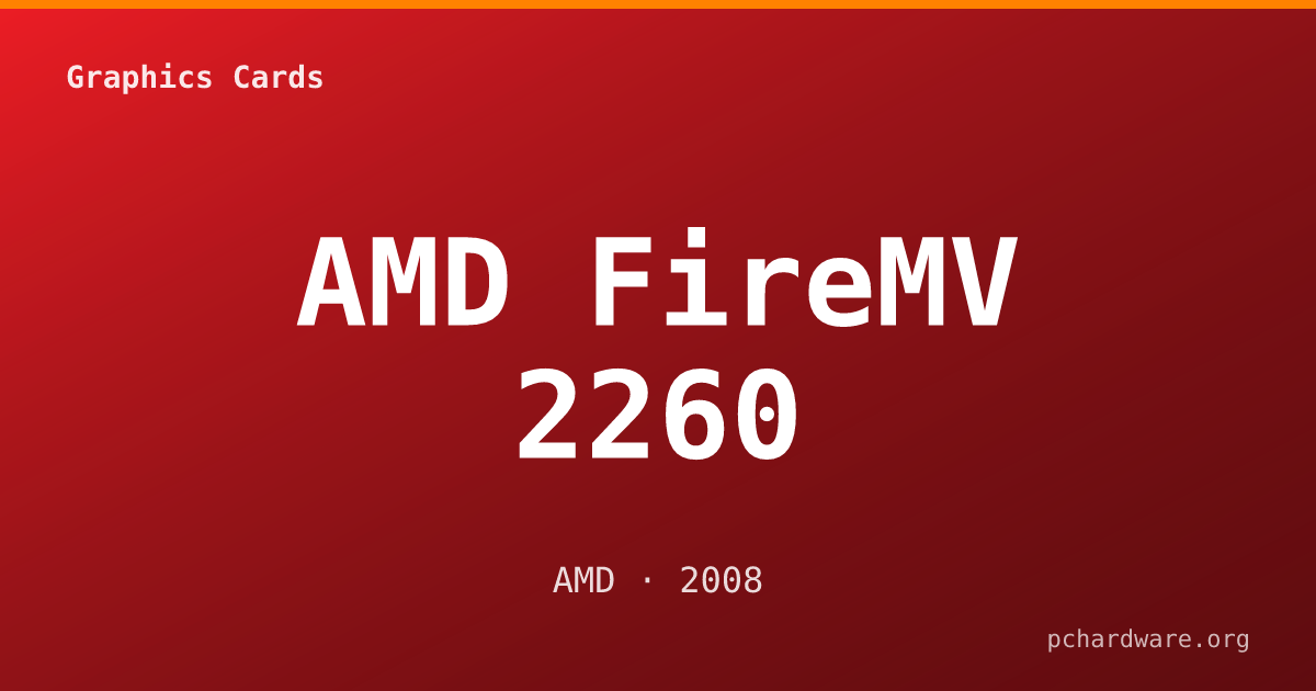 AMD FireMV 2260 card
