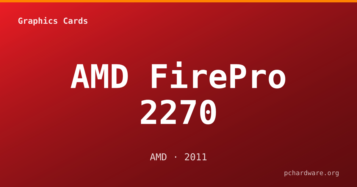 AMD FirePro 2270 card