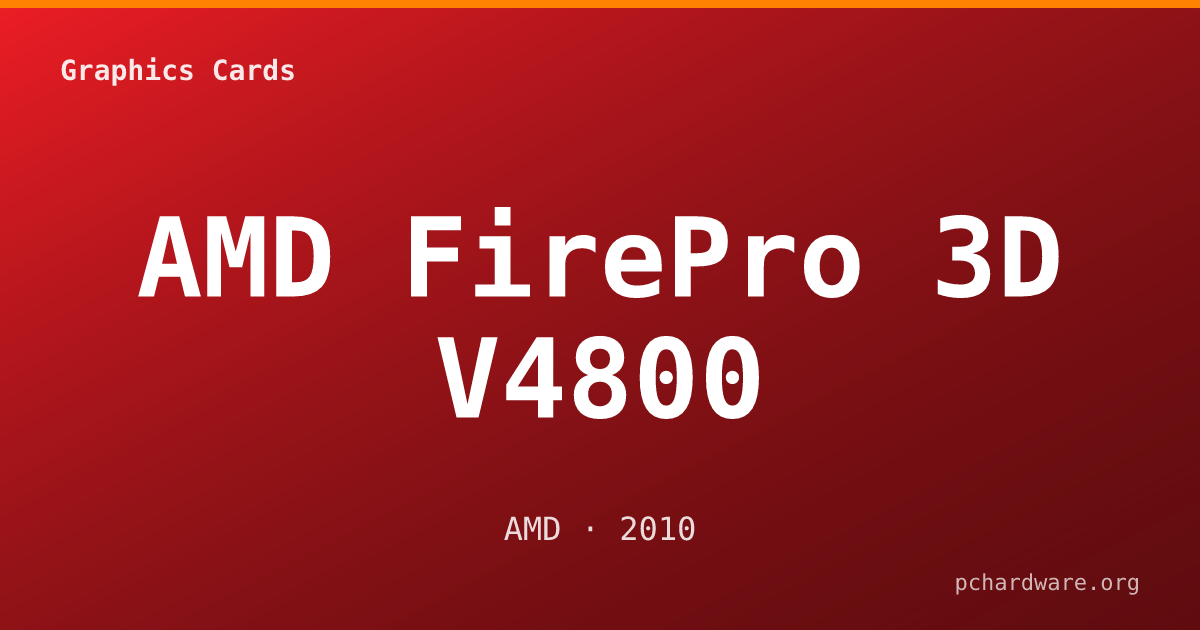 AMD FirePro 3D V4800 card