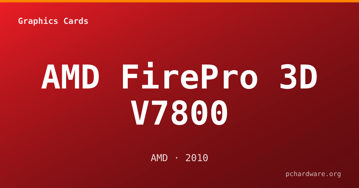 AMD FirePro 3D V7800 card