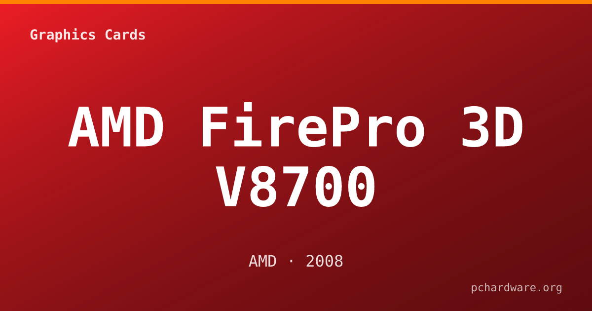 AMD FirePro 3D V8700 card