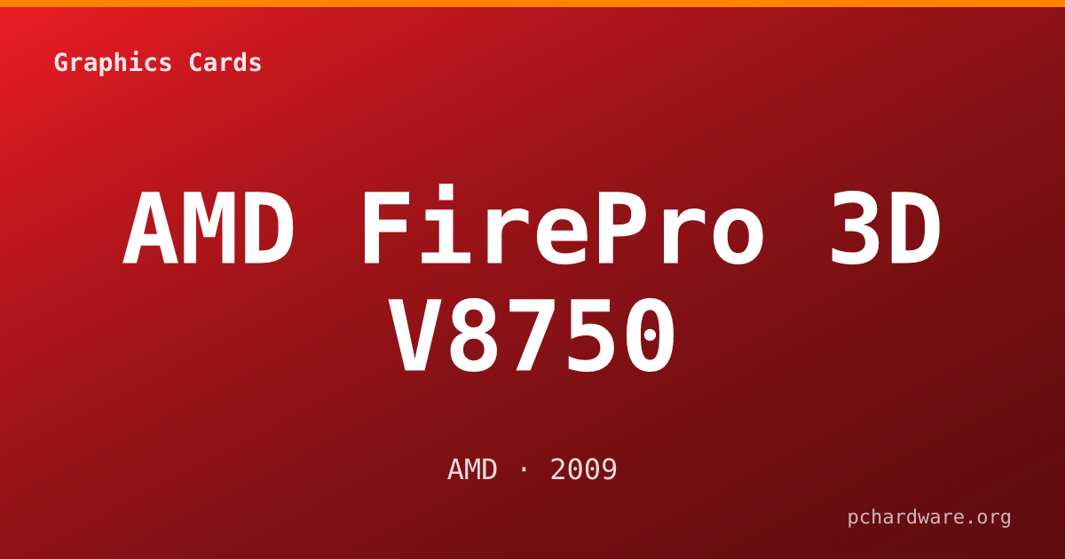 AMD FirePro 3D V8750 card