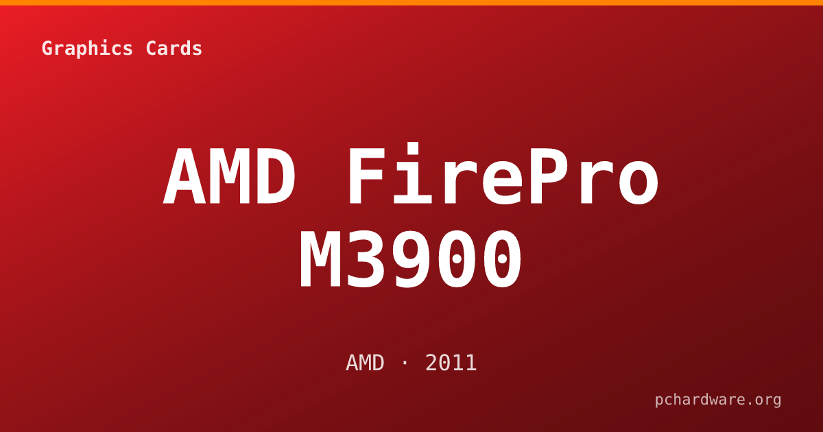 AMD FirePro M3900 card