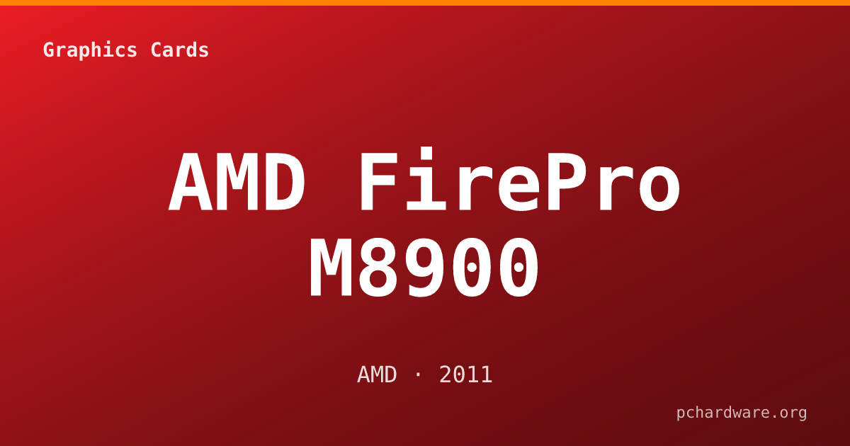 AMD FirePro M8900 card