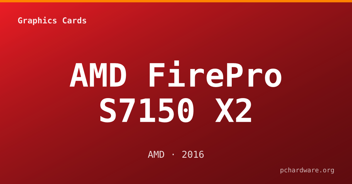 AMD FirePro S7150 X2 card