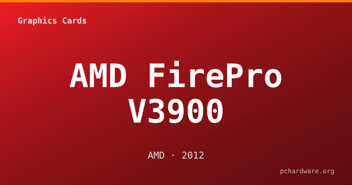 AMD FirePro V3900 card