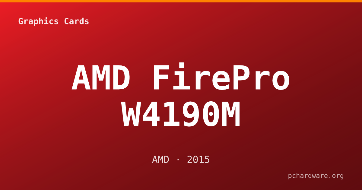 AMD FirePro W4190M card