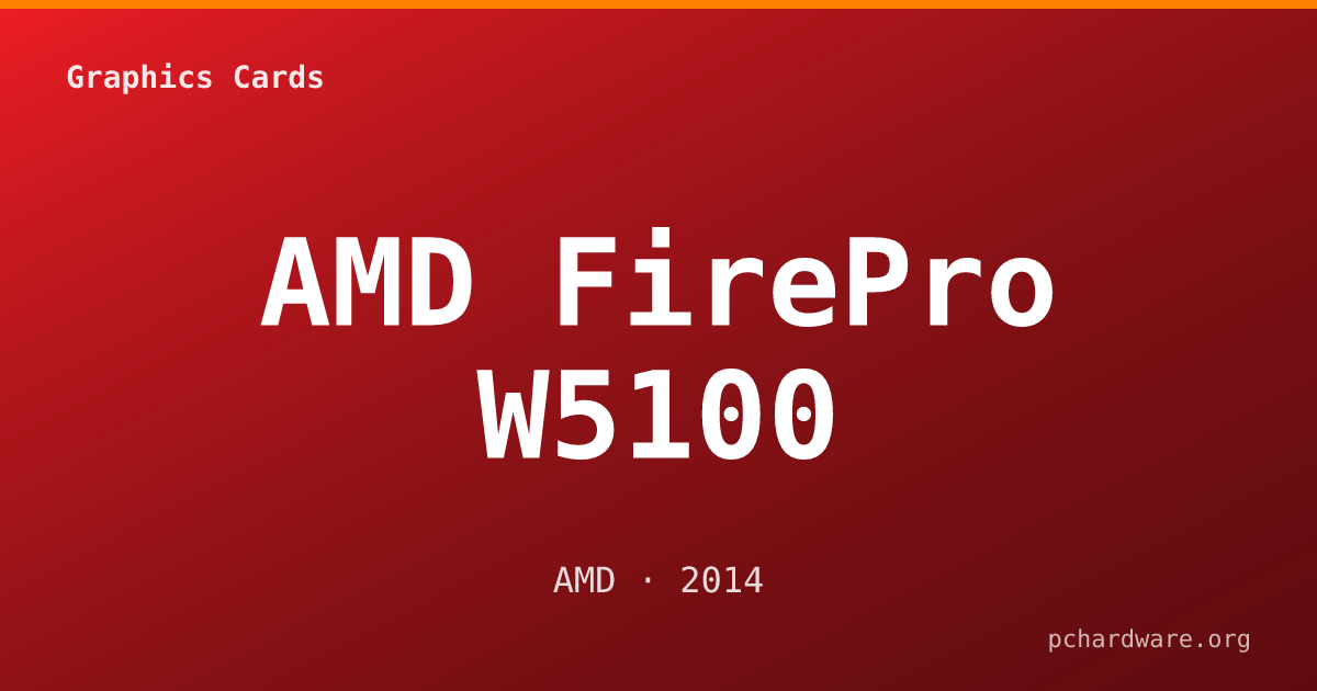 AMD FirePro W5100 card