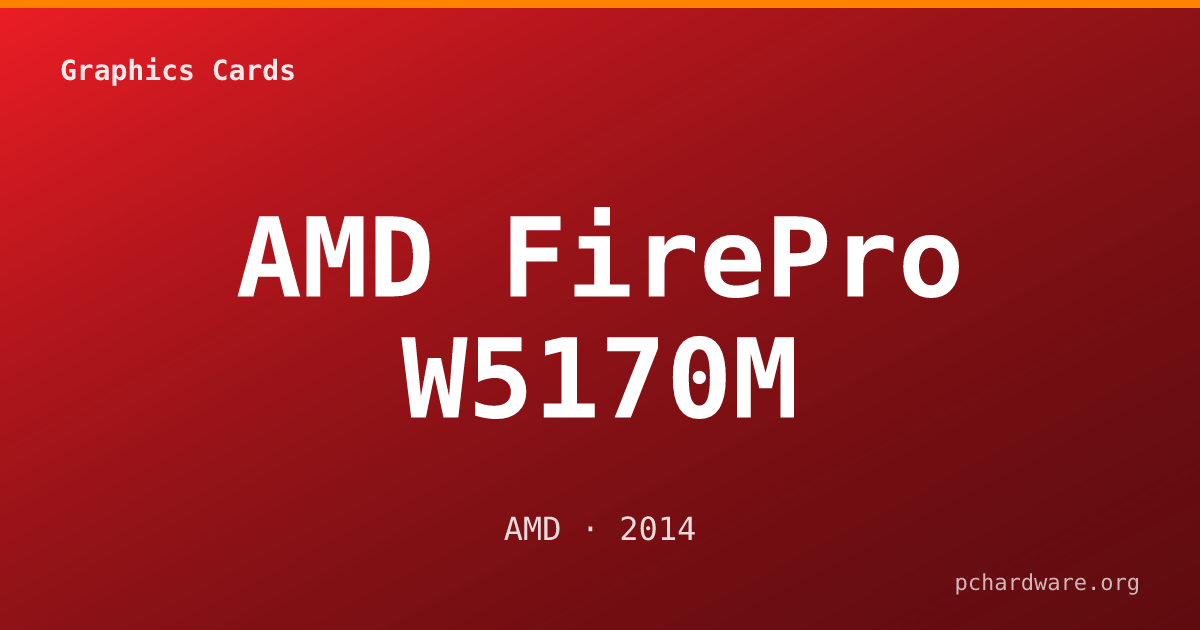 AMD FirePro W5170M card