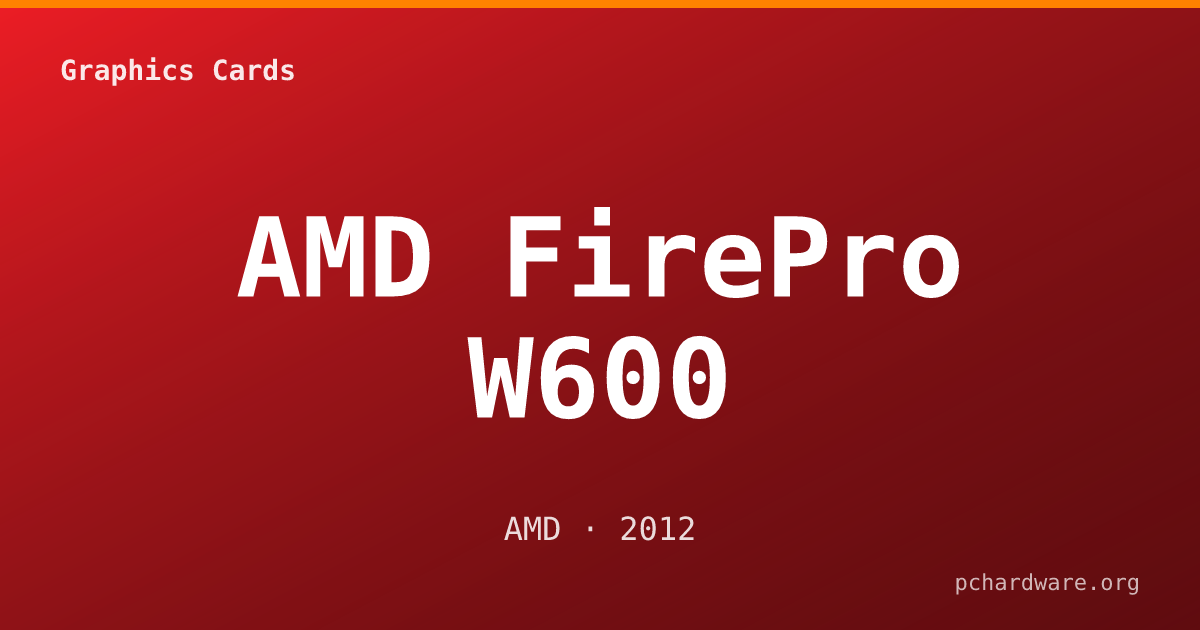 AMD FirePro W600 card
