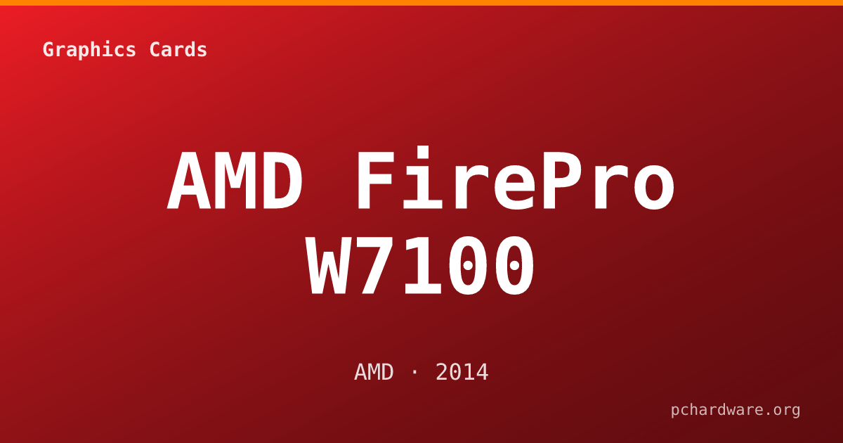 AMD FirePro W7100 card