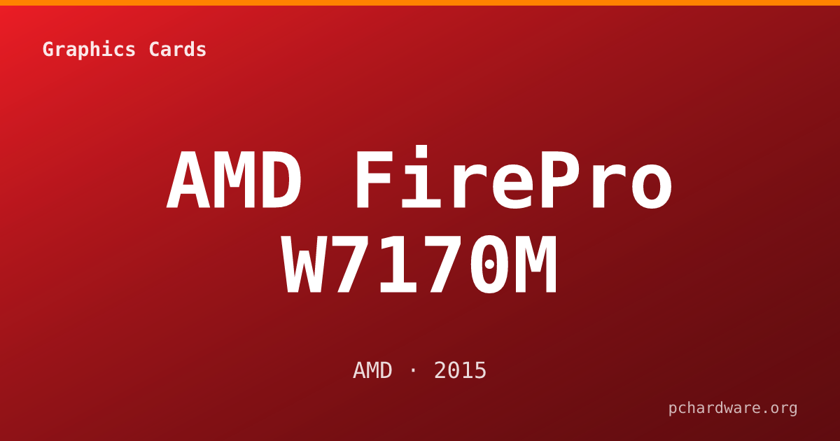 AMD FirePro W7170M card