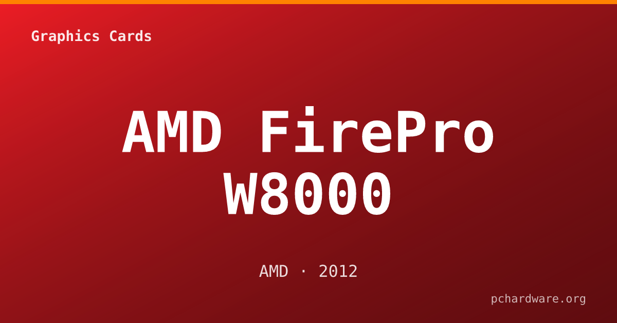 AMD FirePro W8000 card
