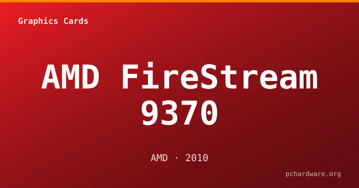 AMD FireStream 9370 card