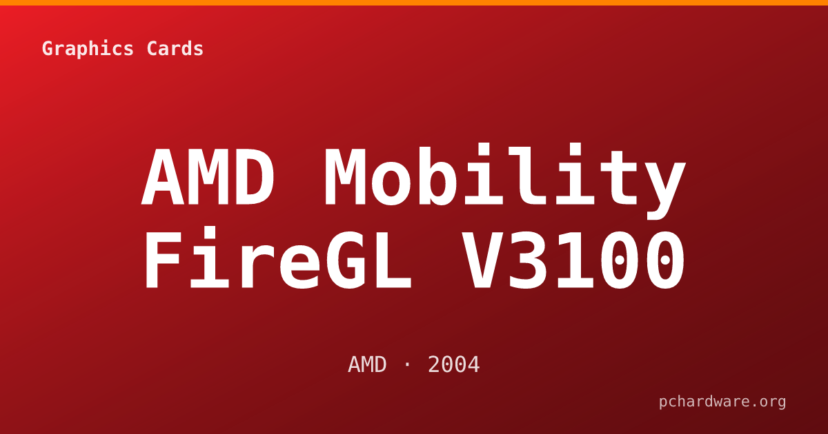 AMD Mobility FireGL V3100 card