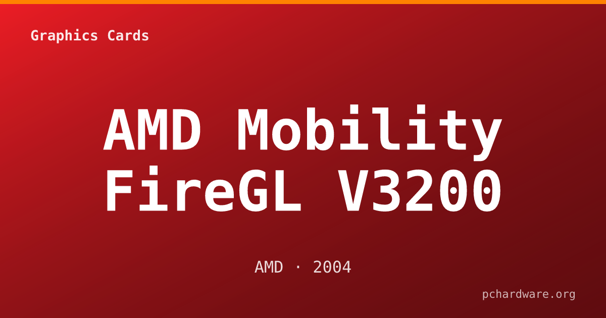 AMD Mobility FireGL V3200 card