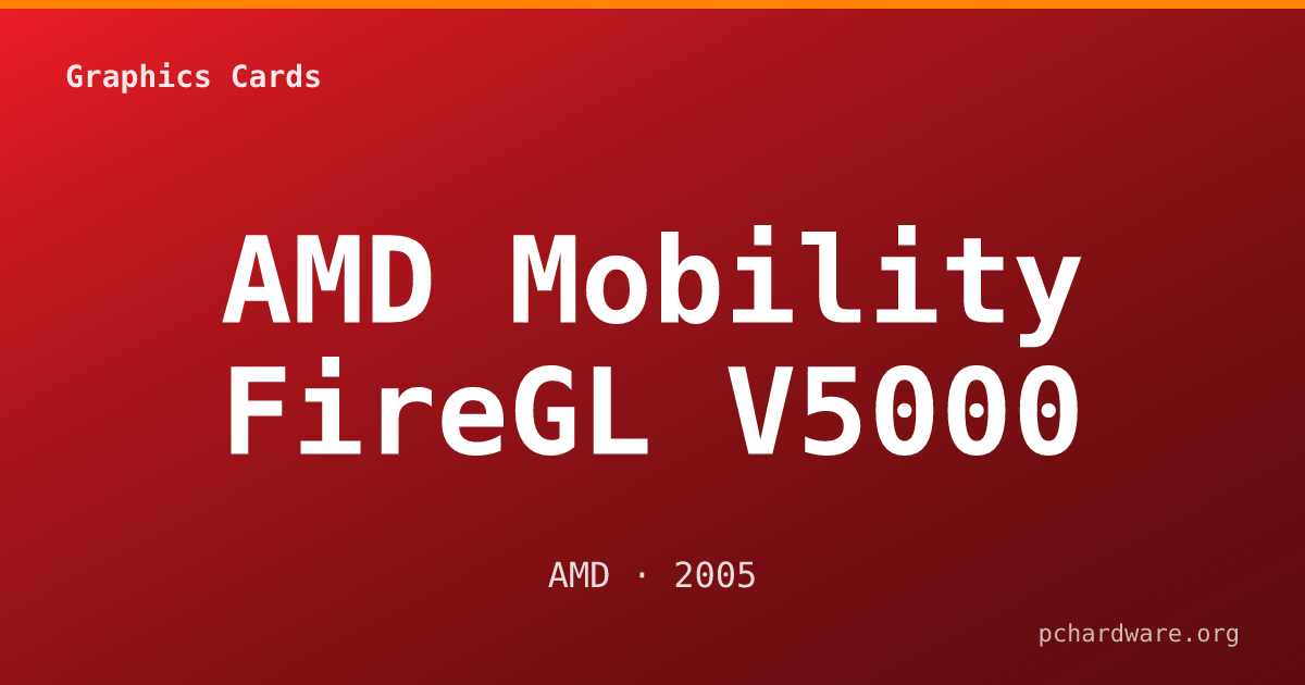AMD Mobility FireGL V5000 card