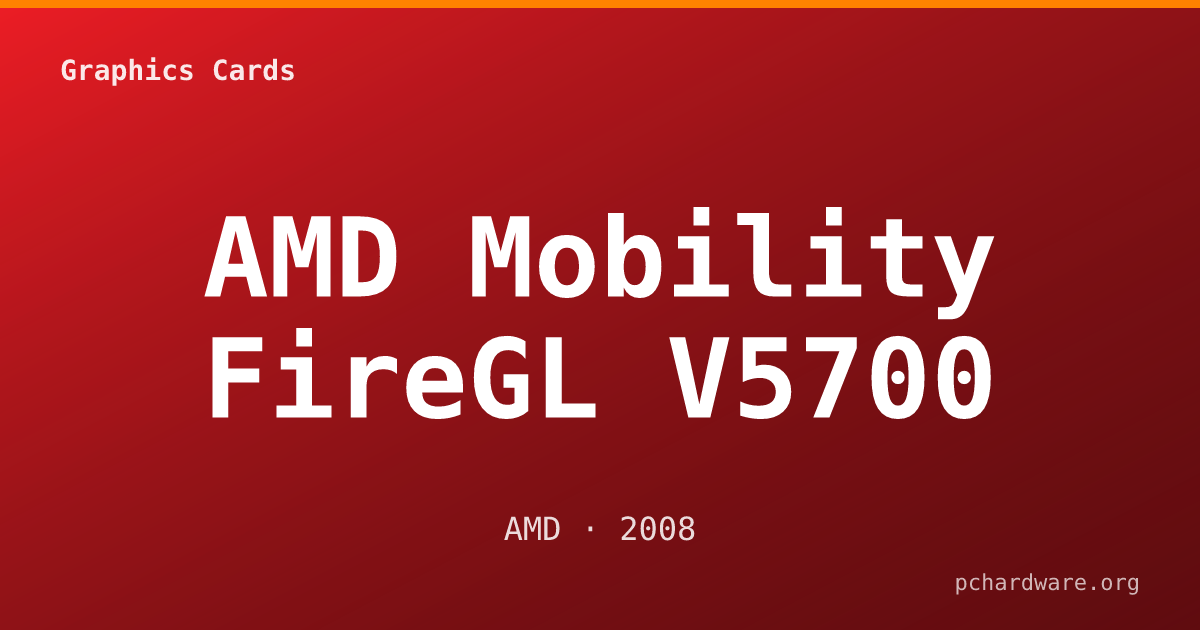 AMD Mobility FireGL V5700 card