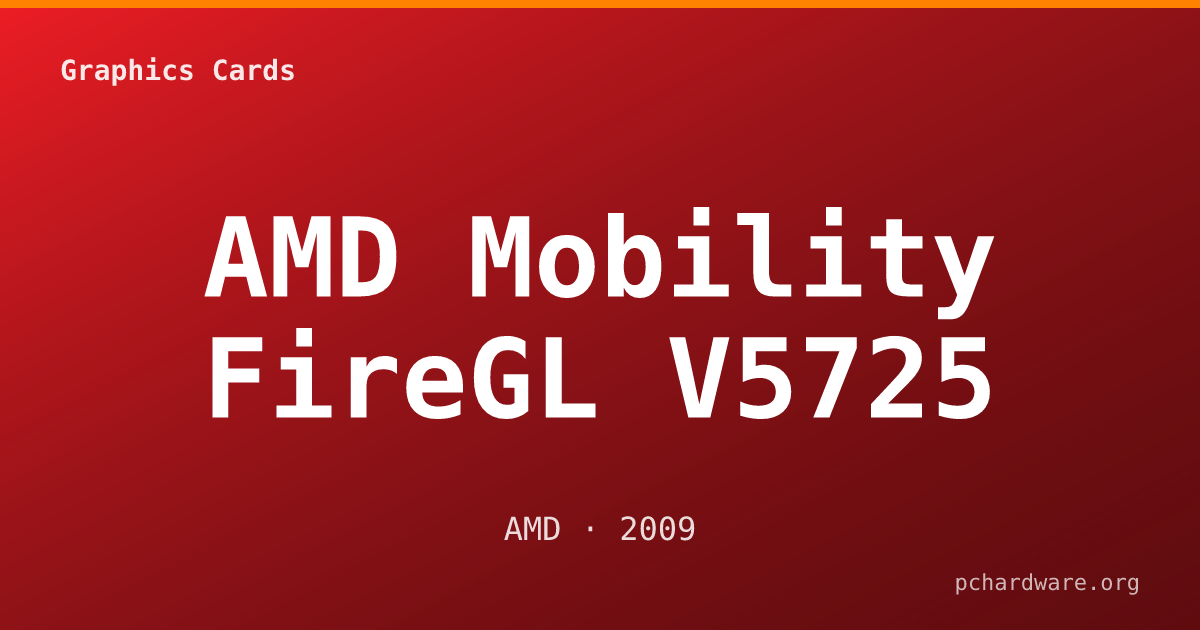 AMD Mobility FireGL V5725 card
